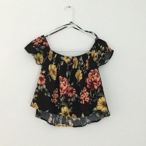 NWOT Forever 21 Floral Off The Shoulder Top